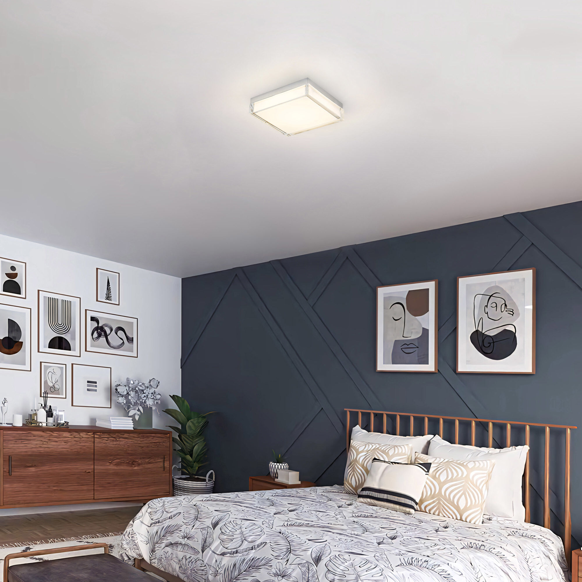 Box LED 11 inch Brushed Stainless Steel Outdoor Flush Mount